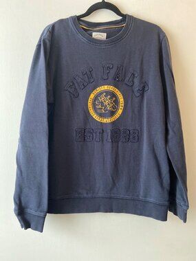 Fat Face Navy Blue Sweatshirt Est 1988 Logo Crewneck Medium